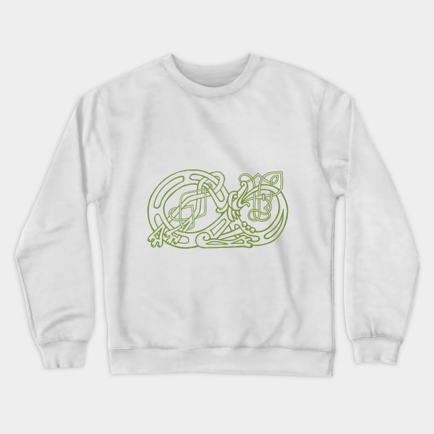 Celtic Green Dragon Crewneck Sweatshirt by calebfaires